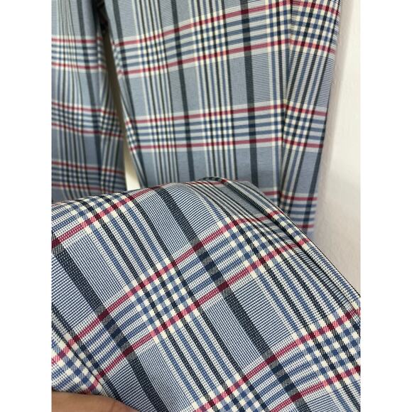 RAG & BONE black blue red white plaid Monet slim skinny trouser career work pant - Picture 5 of 9